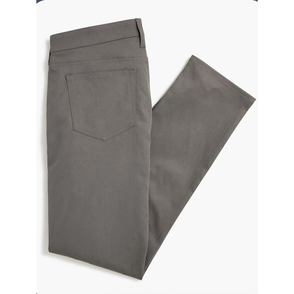 J.Crew Tech Pants Mens 33 30 Gray Slim Fit Flex Chino 5 Pocket Flat Front New